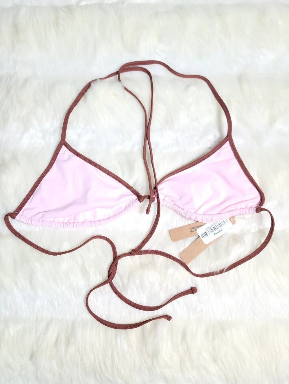 SKIMS Signature Swim Triangle Top Cherry Blossom Contrast Small NEW